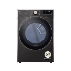 LG 7.4 Cu. Ft. Vented SMART Stackable Electric Dryer in Black Steel with TurboSteam and Sensor Dry Technology
