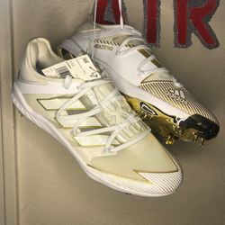 ⚾️ ADIZERO AFTERBURNER 7 GOLD/White Baseball Cleats [SIZE 11.5]   MAKE AN OFFER