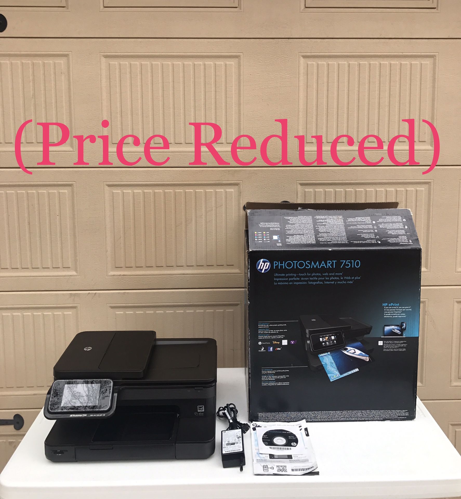 HP Photosmart 7510 e-all- in -one printer (Like New)