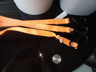 Orange Bungee Straps with S-Hooks – Set of 3