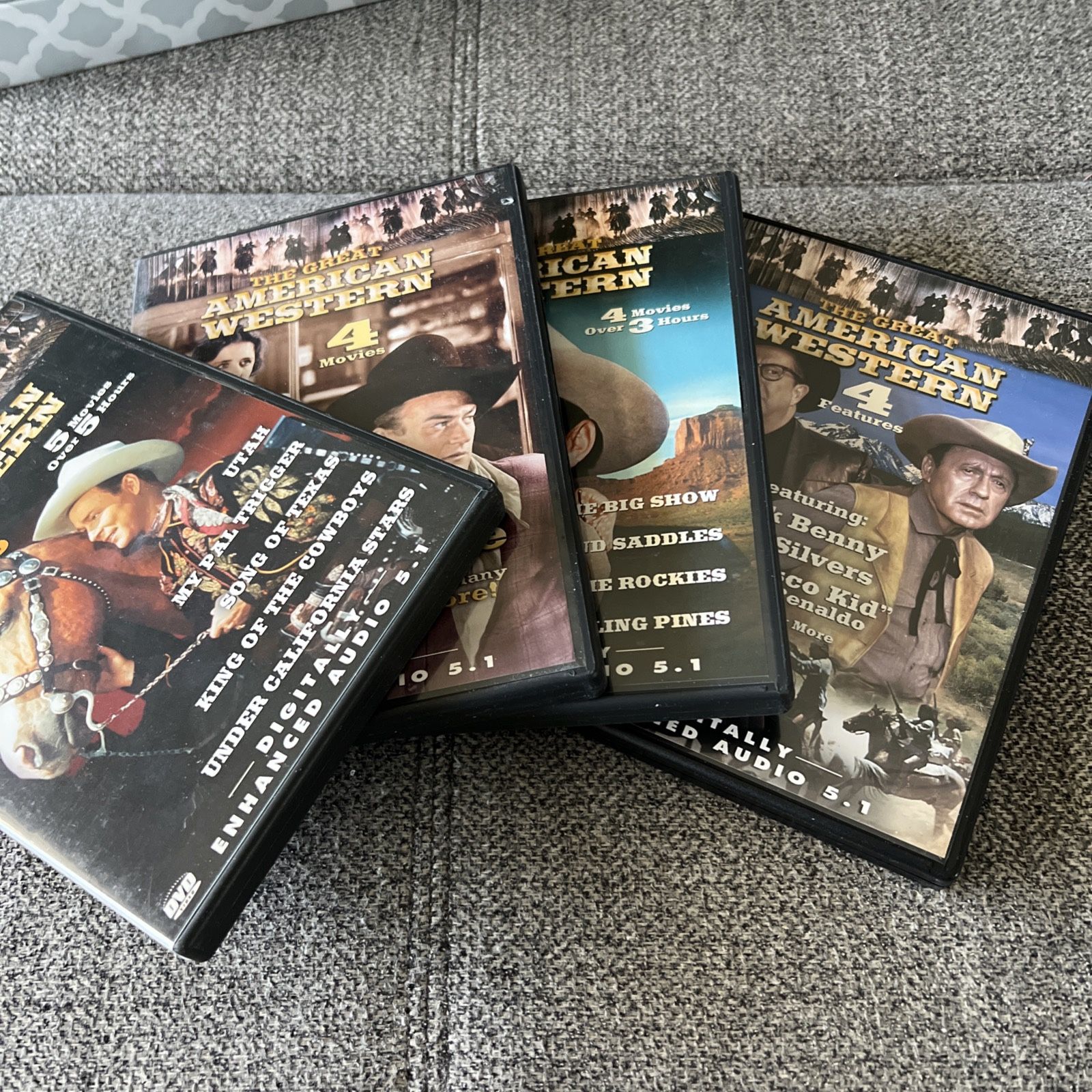 4 DVD Set John Wayne & Roy Rogers Vol 9 The Great American Westerns 16 Features