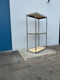 Shelving 48 in W x 24 in D American Made 3 Teir Used Heavy Duty Steel Boltless Storage Rack Delivery Available