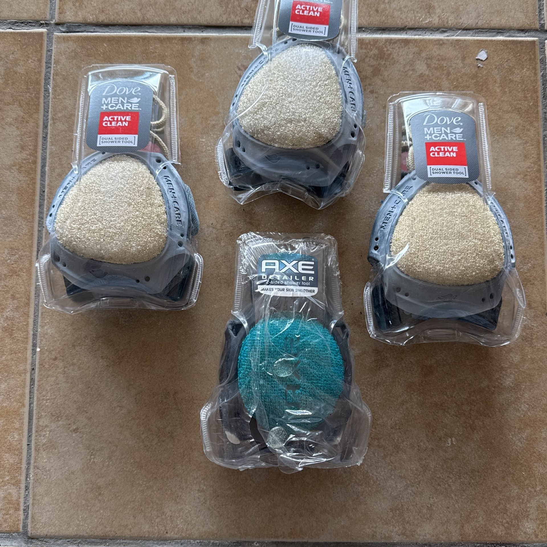 Dove/Axe 2-sided Shower Tool-$10 Each