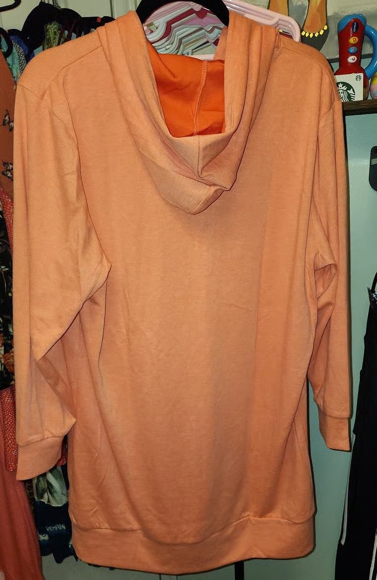 Women's White Mark Oversized Orange Hoodie NWOT sz 1X
