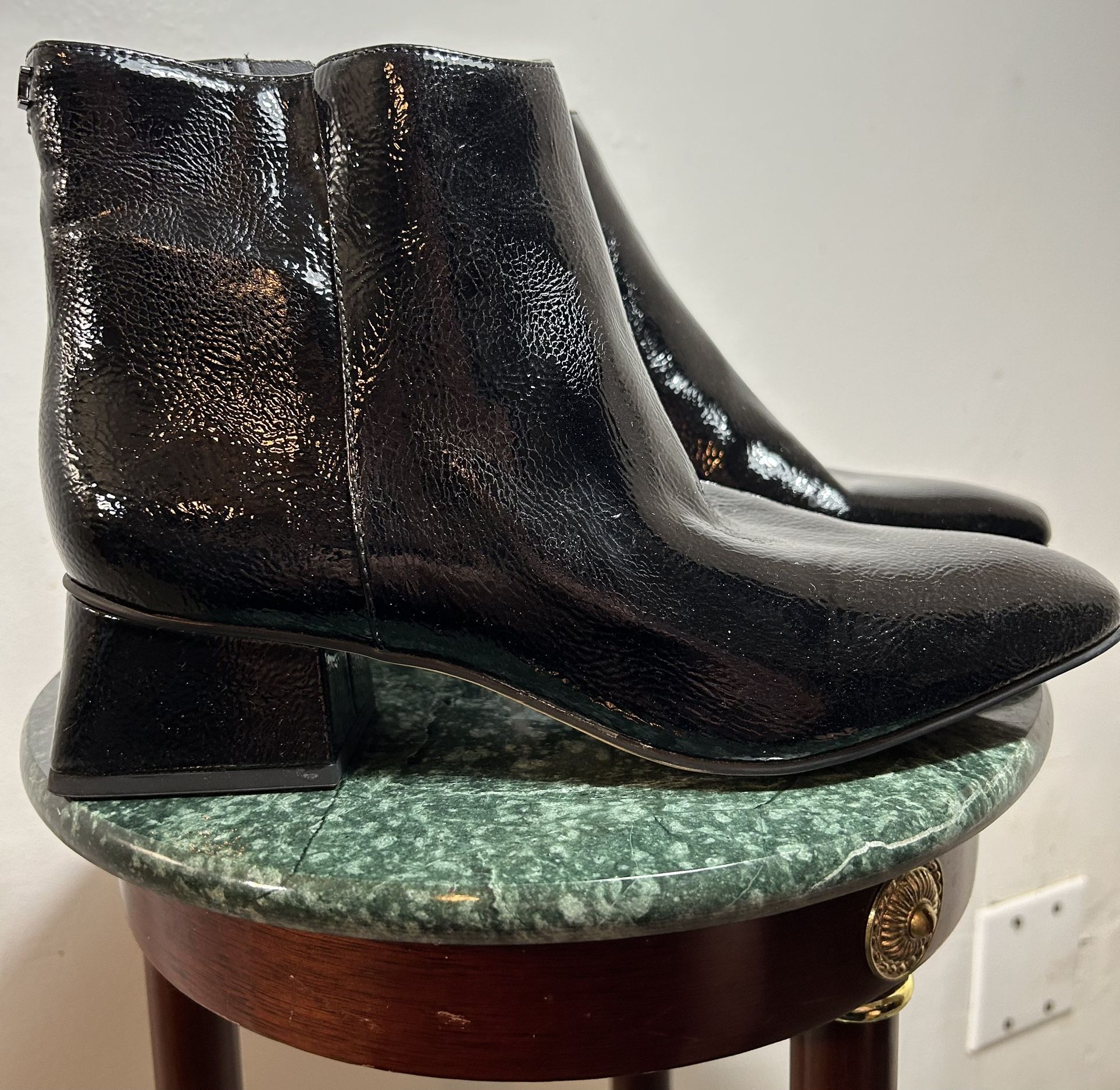 New women's patent leather ankle boots. $50.