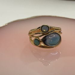 Moonstone Bezel Ring- Size 8- New