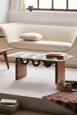 Urban Outfitters Ines Sculptural Glass Coffee Table
