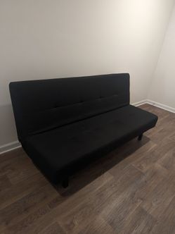 Ikea Black Convertible Futon Sofa