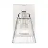 Lyna 5 in. 1-Light Brushed Nickel Wall Sconce with Clear Glass Shade
