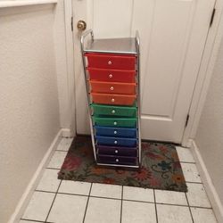 Rainbow Color Plastic Drawers For Kids