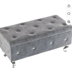 Ottoman Bench With Storage Tufted