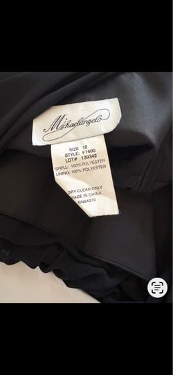 Michaelangelo Black Polyester Dress Size 12