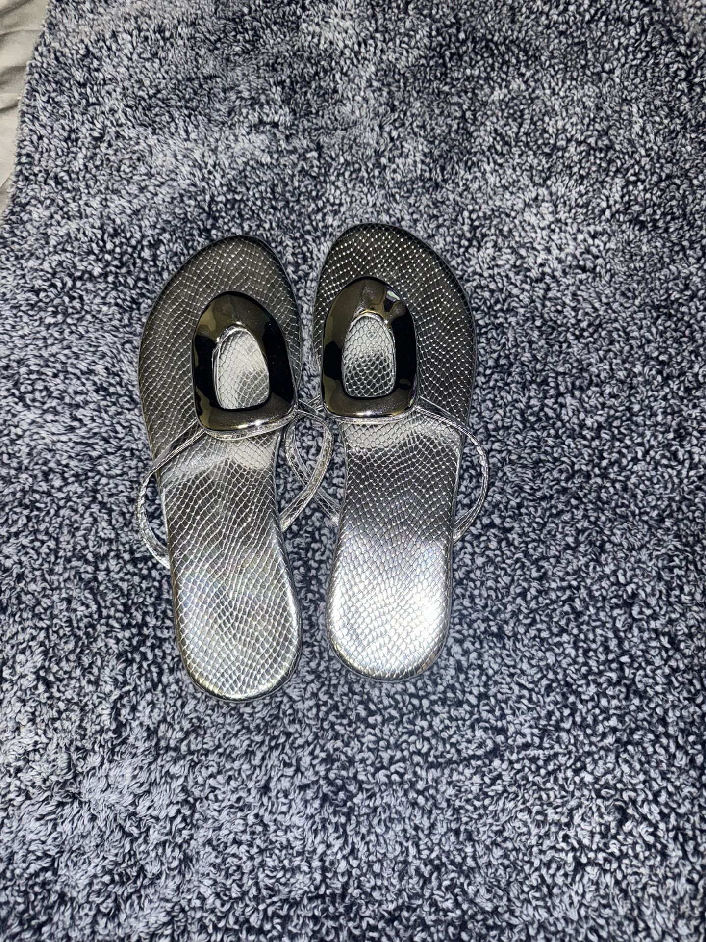 Silver Sandals Size 10