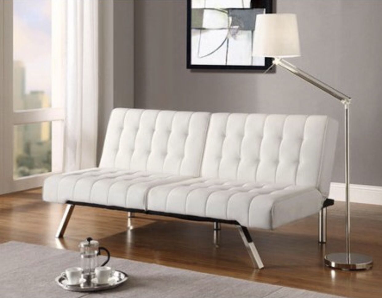 DHP Emily Convertible Futon Sofa Couch, Multiple Finishes