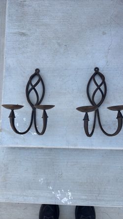 Cast iron candle holders