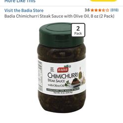 Unopened Badia Chimichurri Steak Sauce