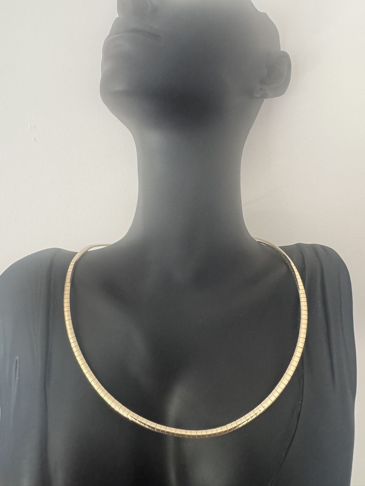 Vintage Gold-tone Sterling Silver 925 Omega Chain Necklace