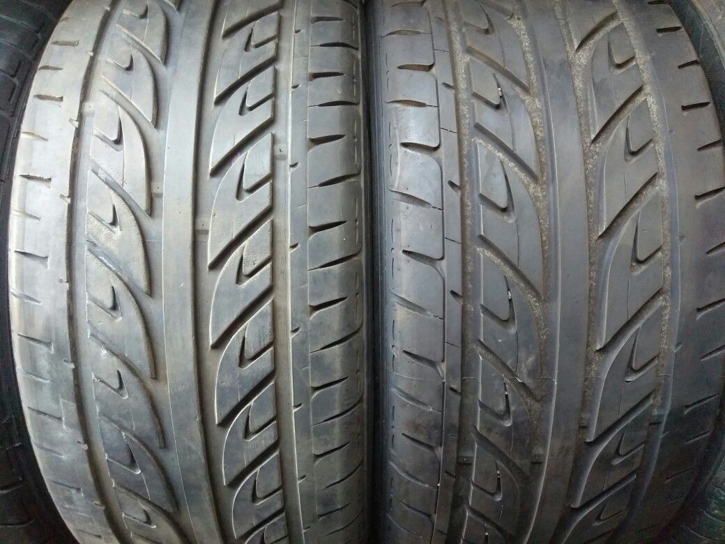 Good looking pair of used tires, size P225/45R17