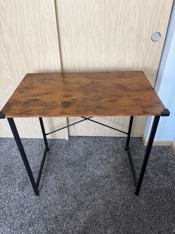 Industrial Wood Top Desk with Metal Legs