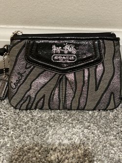 Rare zebra Coach wristlet special edition