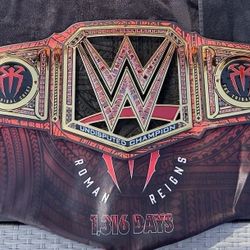 WWE ROMAN REIGNS SIG SERIES BELT FULLY RESTONED BY SIMPSONS AND SIGNED BY ROMAN