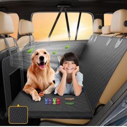 Car Dog Seat Cover Hard Bottom, Support  Dog Back Seat Extender,...