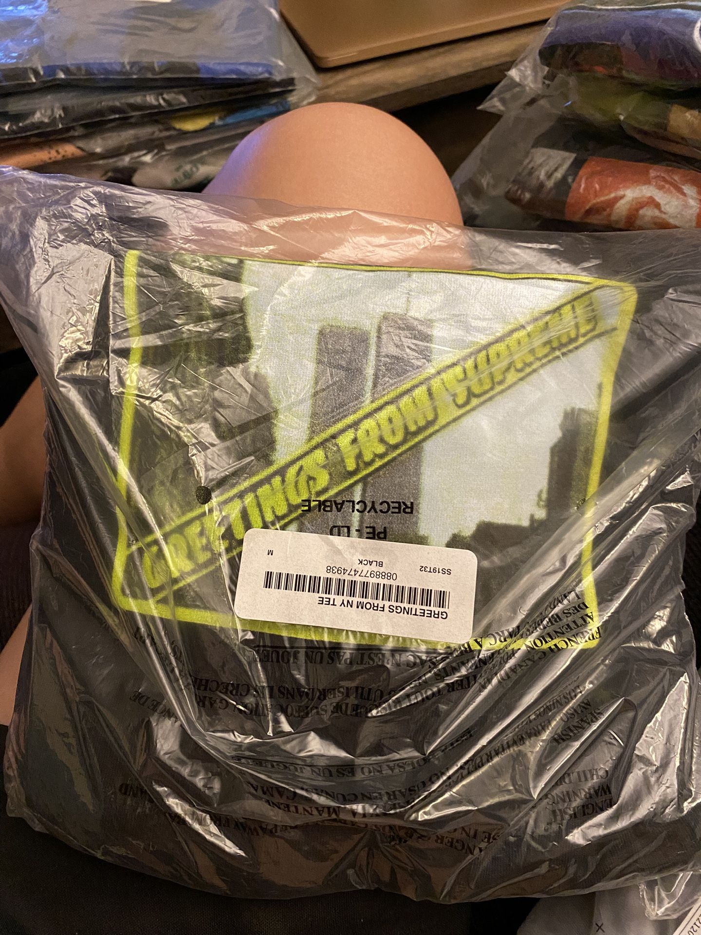 Supreme Greetings From NY Black. Size M