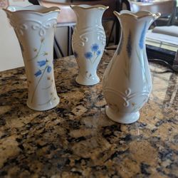 Set of 3 Lenox Bud Vases