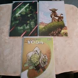 Star Wars Yoda #1 Nakayama Virgin, #2 Nauck Virgin, #3 Aagawa Trade Dress