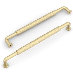 New Amerdeco 10 Pack Brushed Gold Hammered Cabinet Pulls 7.5 inch