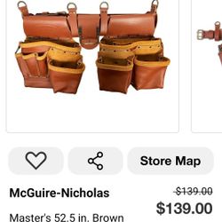 Mcguire Nicholas Masters 52" Leather Brown Tool Belt  Brand New (Price Is Firm)