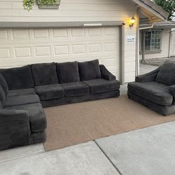 Luxury Aspen Sectional + Half & A Half Sofa Set