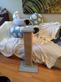 Cat scratch post and acessories