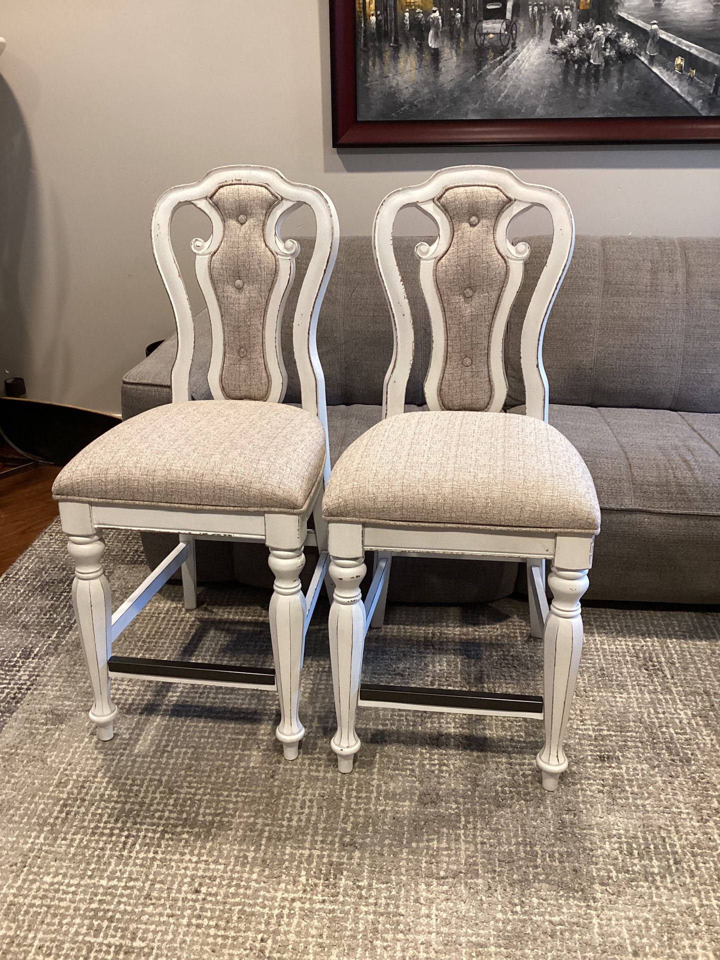 Solid Wood Counter/bar Stools Set Of 2