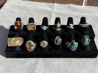 Sterling Silver Rings And Rocks 