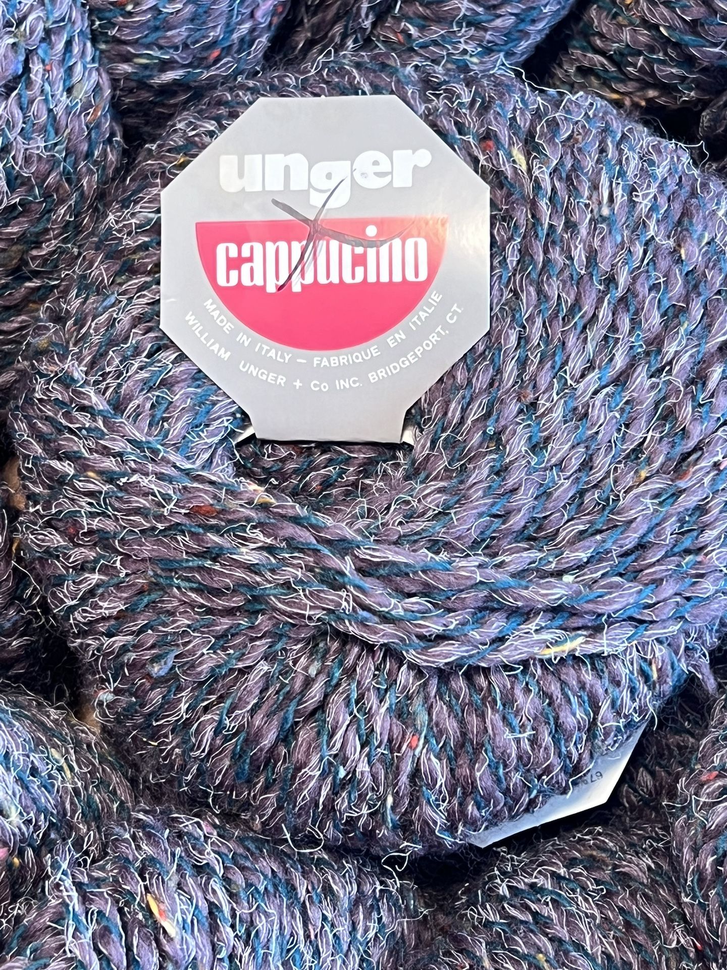 Unger 14 Yarn Gray Made Italy Wool Acrylic Viscose Knitting Crafts Vintage