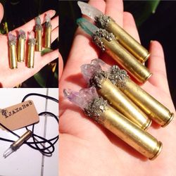 Bullet crystal necklace