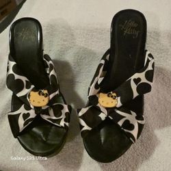Hello Kitty Wedge Shoes Novelty 