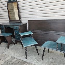 Full/queen one of a kind Refurbished Bedroom Set 