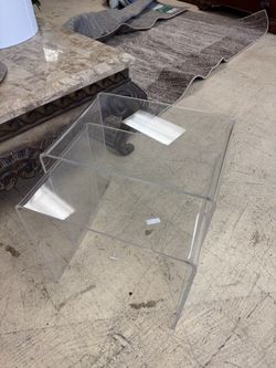 2 Clear Acrylic Side Tables