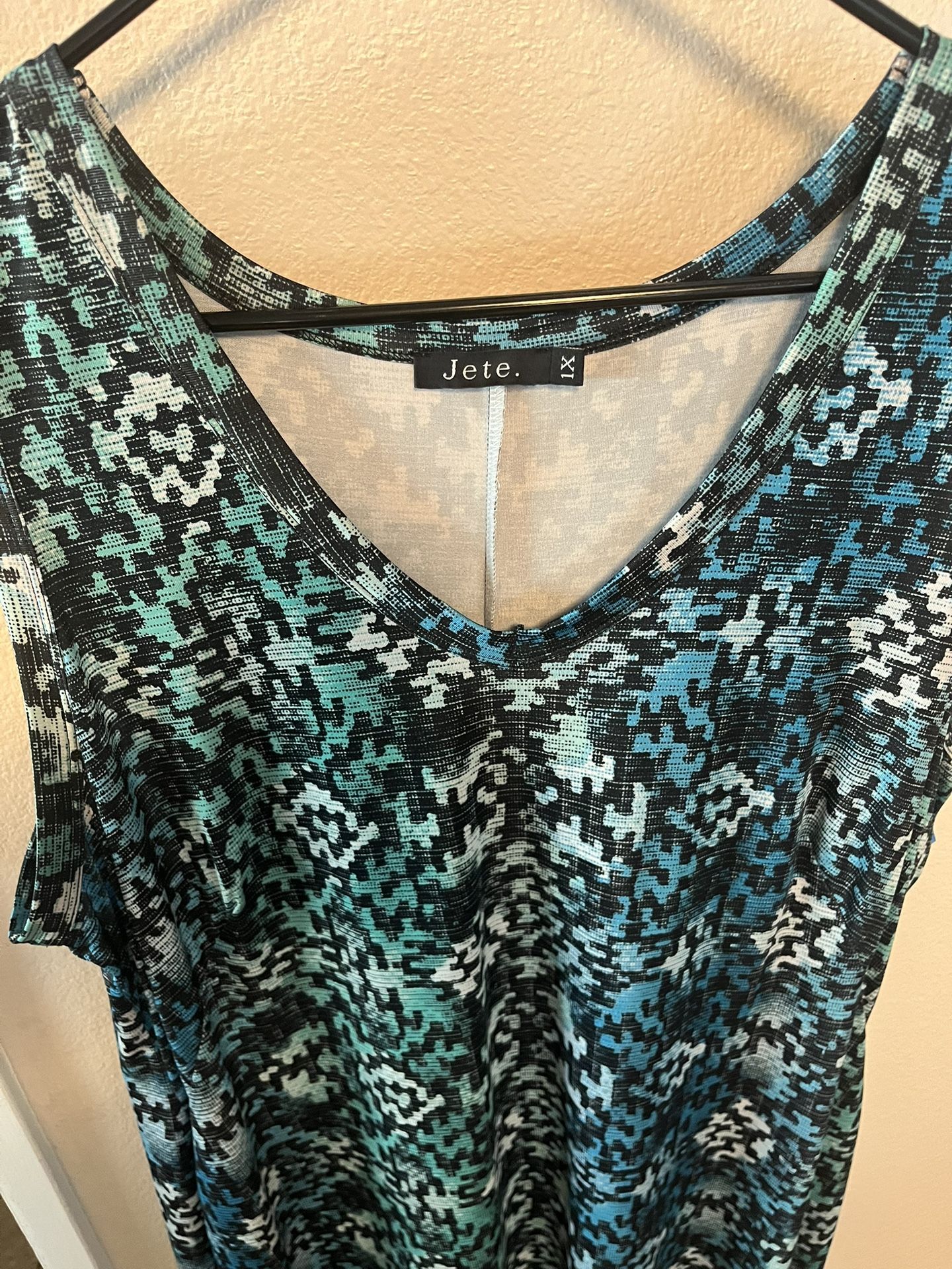 1X Asymmetrical tank dress (shorter front), silky material