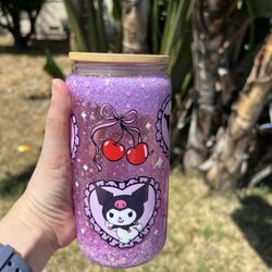 Kuromi Snowglobe Glass Cup