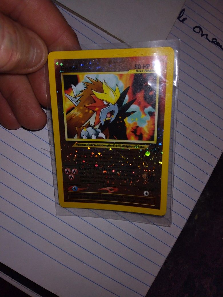 Reverse Holographic Entei Black Star Promo 1(contact info removed) RARE Like New never touchede