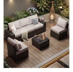 New, 6 Pieces Outdoor Patio Set( Already Assembled 