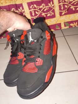 Air Jordan 4 Black Red Sneakers