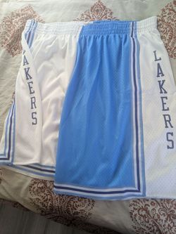 Mitchell & Ness Lakers Shorts Power blue-White Big and Tall 3XLB