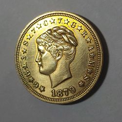 GREAT ART FOR NOVELTY-GEMINATE & SUOVENIRSCOLLECTABLES**ONE STELLA FOUR DOLLAR 22K. GOLD PLATED**US18879 **6.3GR**