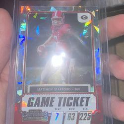 Mathew Stafford 7/23 Diamond Cut game Ticket 