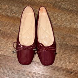 Red Ballerina Flats