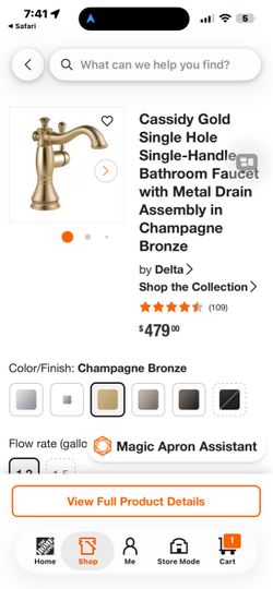 Delta bathroom faucet